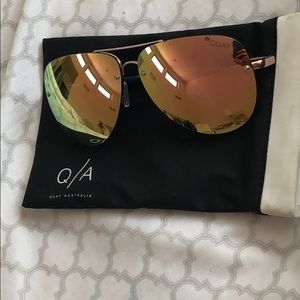 QUAY rose gold sunglasses